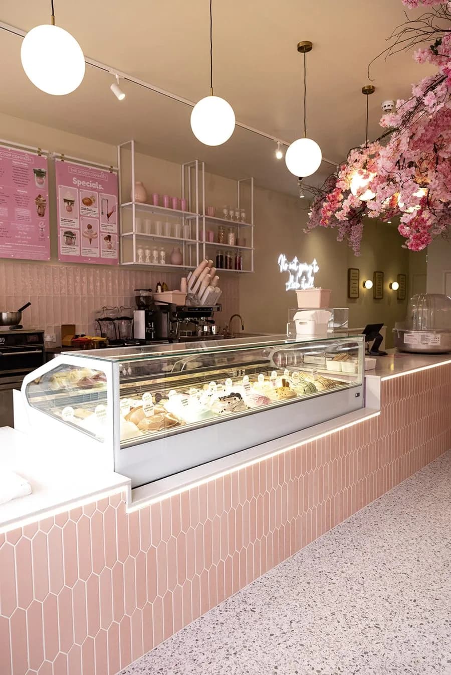 Serving at the counter