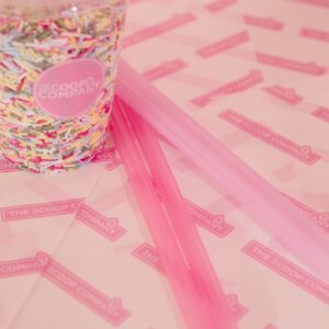 The Scoop Company's Premium Pink Straws
